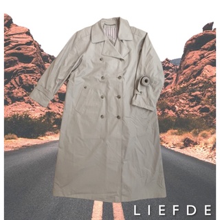 [Liefde Store] SPORTIC CLUB Trench Coats 淺米白 古著大衣(附腰帶)