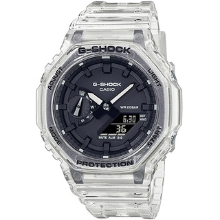 【CASIO】 卡西歐 G-SHOCK 八角半透冰塊雙顯手錶 GA-2100SKE-7A 臺灣卡西歐保固一年