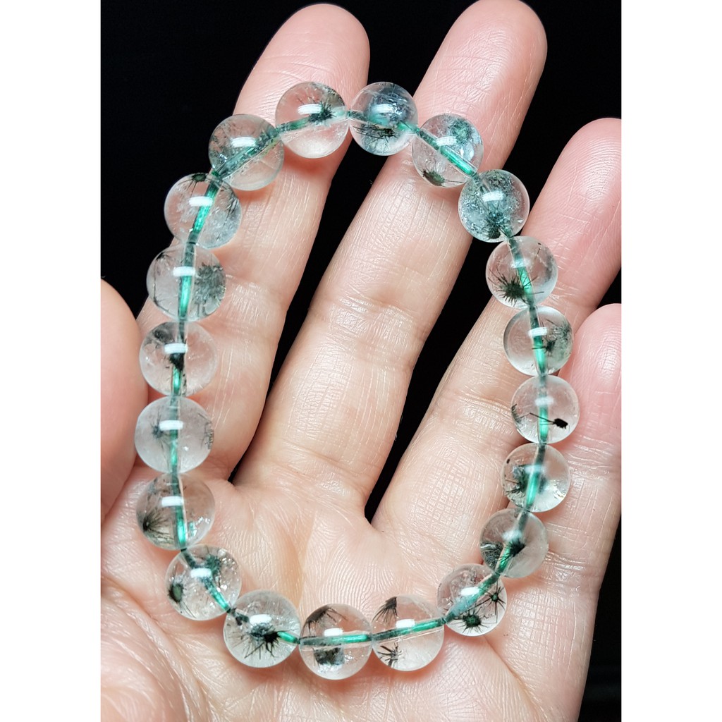 海膽水晶 手珠 🌟綠幽靈海膽