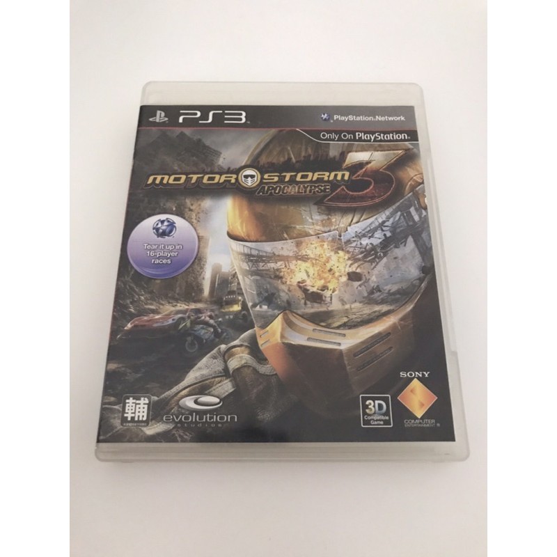 遊戲老王 優質中古二手ps3遊戲片 摩托風暴3 末日啟示motorstorm Apocalypse 英文版 蝦皮購物