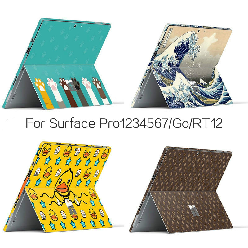 微軟 Microsoft Surface Go RT 1 2 Pro 卡通可愛貼紙123456 乙烯基啞光皮膚貼紙皮膚貼