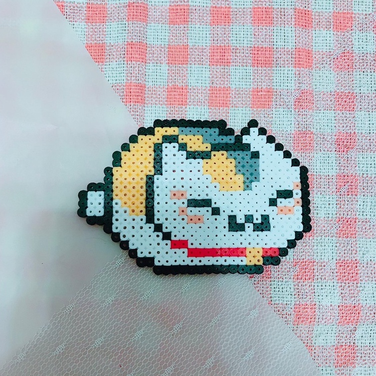 夏目友人帳鑰匙圈 貓咪老師鑰匙圈 貓咪老師拼豆鑰匙圈 貓咪老師 拼豆 鑰匙圈 夏目友人帳