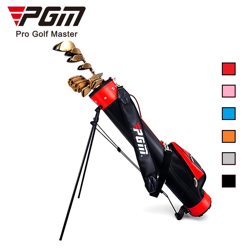 PGM GOLF 輕量設計6色可選輕便高爾夫支架包帶儲物袋適合男士女士可容納9支高爾夫球杆