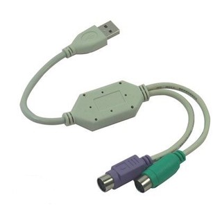 USB 轉 PS2 PS/2 雙埠 轉接線 鍵盤 滑鼠 條碼機