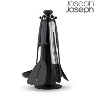 韓國直送Joseph Joseph料理用具7件組(含旋轉架) 不沾桌 鍋鏟 湯勺 夾子