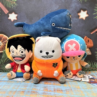 【航海貓玩偶娃娃專賣店】ONE PIECE航海王正版授權玩偶娃娃坐姿系列魯夫喬巴拉布培波7吋15公分海賊王