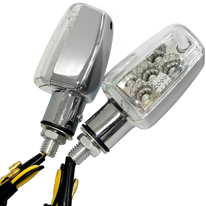 235A336 NINI-S-LED1 方向燈 鍍鉻殼藍光2入 LED 方向燈 轉向燈  摩托車 重機 尾燈 改裝 機車