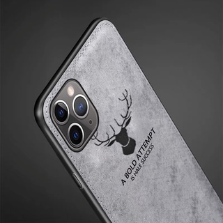 【現貨速發】 iphone手機殼 布紋保護殼 麋鹿 潮牌 個性 軟殼 保護套 防摔軟殼 保護殼 防撞軟殼 牛仔布