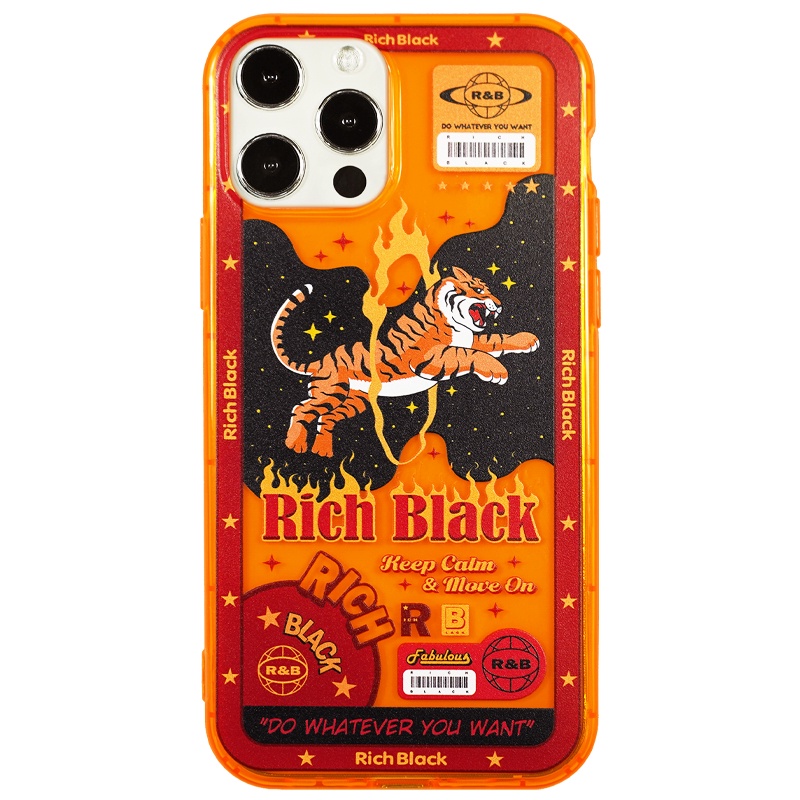 RichBlack原創神來氣旺老虎橙 適用蘋果 iphone13手機殼 i11/13promax 12Pro 保護殼