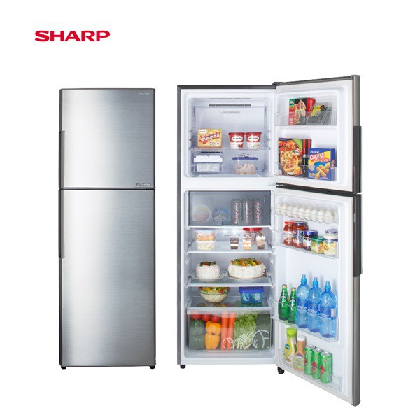 SHARP 夏普- 雙門287L變頻電冰箱(鋼板) SJ-HY29-SL 含基本安裝+舊機回收 大型配送