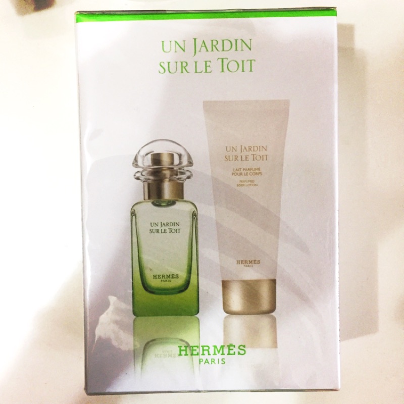 HERMES 愛馬仕 UN JARDIN SUR LE TOIT空中花園香水+乳液禮盒