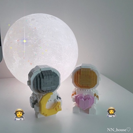 NN_house ♡︎ LEGO樂高積木公仔 太空人系列 小小的治癒太空人 小拼接 顆粒積木 房間擺飾