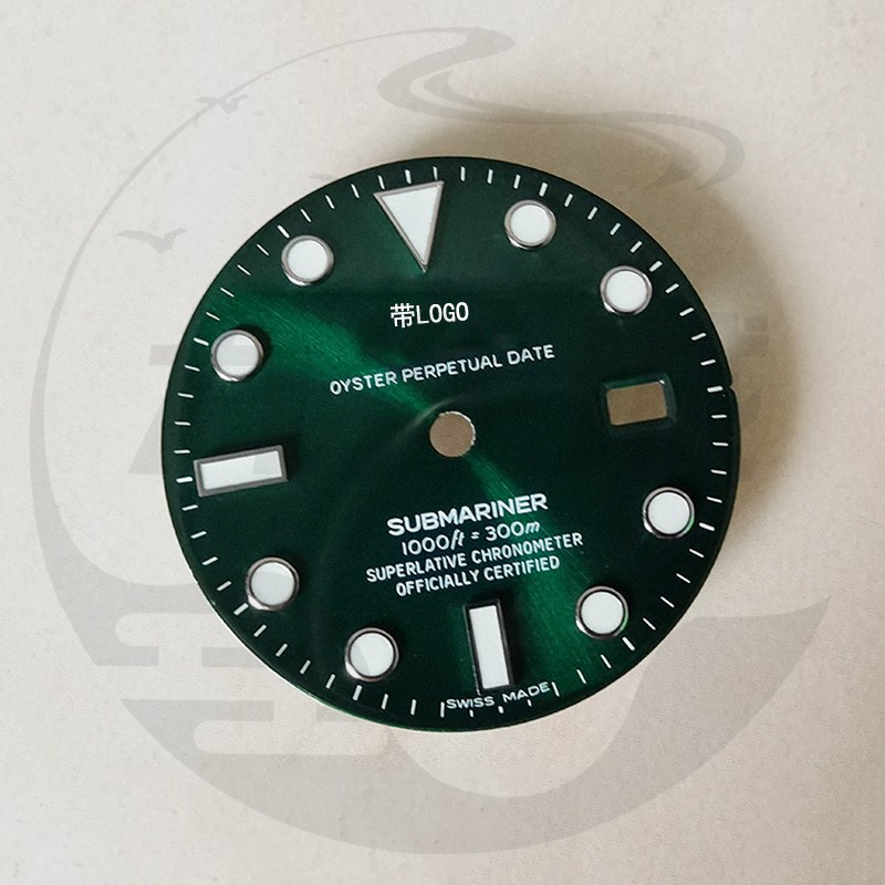 免運-手表配件 黑 綠水鬼 GMT 鬼王表面 字面 表盤 適配2836 3135機芯