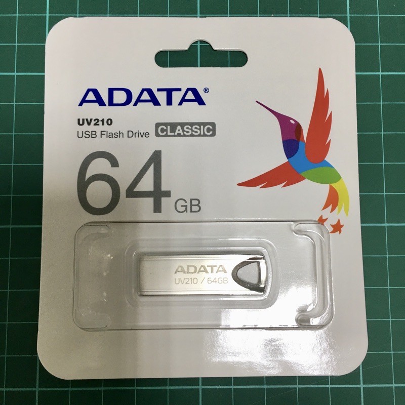 全新*ADATA 威剛 UV210 64G 64GB USB 隨身碟無蓋伸縮碟 銀