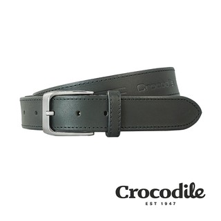 Crocodile 鱷魚皮件 真皮皮帶 正義大利馬鞍皮 針棒穿針款-0102-35004-黑咖兩色