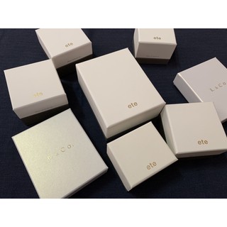日本 ete L&Co. 珠寶 首飾 戒指 項鍊 白色 紙盒