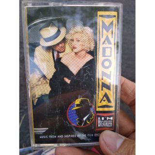 瑪丹娜卡帶 b r e a t h l e s s流行音樂dvd CD卡帶收藏明星演唱會