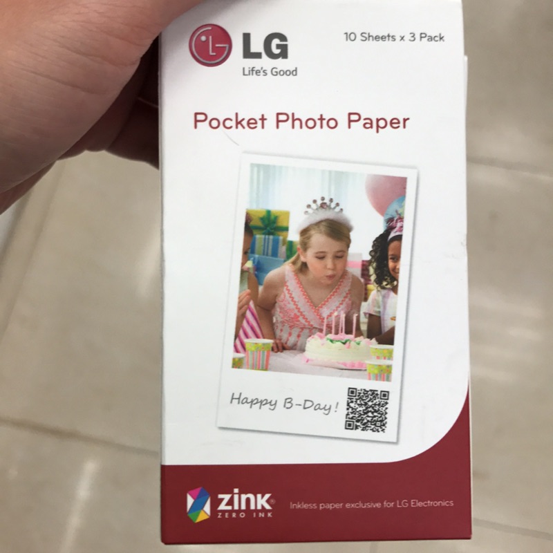 LG 相印機相片紙 30入 全新 POCKET PHOTO PAPER