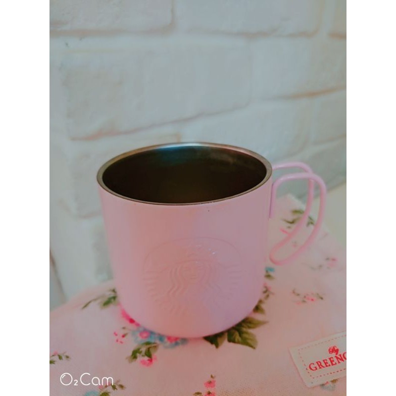 [極新]正版星巴克Starbucks粉色圖藤不鏽鋼保溫杯