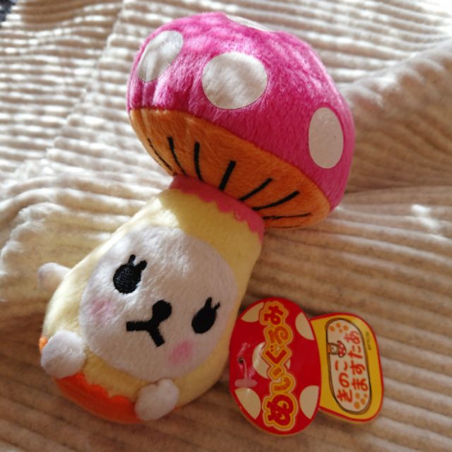日本粉紅菇菇 香菇玩偶娃娃掛飾