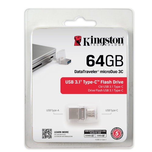 金士頓 Kingston DTDUO3C 64G USB 3.1 Type-C OTG 隨身碟 現貨 蝦皮直送