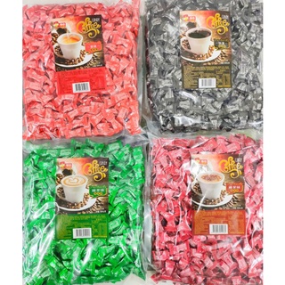咖啡糖 特濃 原味 綠茶味 榛果味 香草 500g 奶素 東南亞 馬來西亞進口咖啡糖果 糖果 素食懷舊零食零嘴食品 福伯