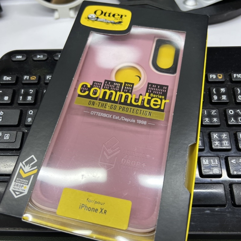 (8成新) iPhone XR用保護殼-OTTERBOX 通勤者系列-粉紅色