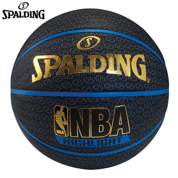 SPALDING║NBA Highlight SS logo - 藍邊7號籃球/斯伯丁