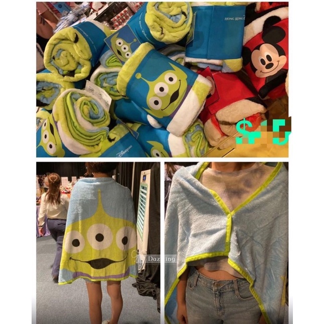 [現貨] 香港迪士尼 三眼怪 毛毯 毯子 玩具總動員