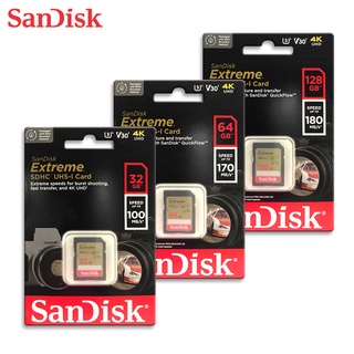 SANDISK 32G 64G 128G V30 Extreme SD UHS-I U3 相機 記憶卡 原廠公司貨