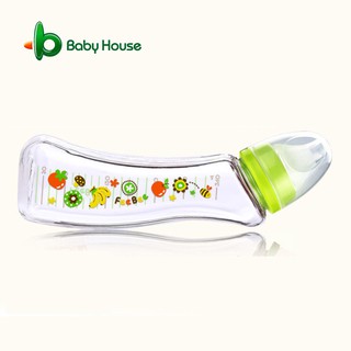 FeeBee 彎角玻璃奶瓶 240ml - 新鮮果漾 彎頭弧形.防嗆設計[ Baby House官方商城 ]