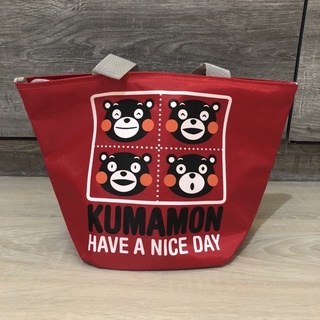 ［全新］熊本熊 Kumamon 餐盒提袋 防水 有拉鍊 便當提袋 紅色