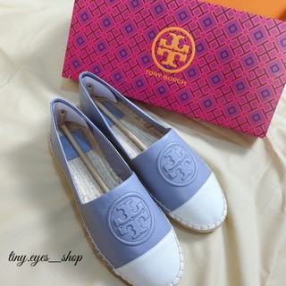 🐑在台現貨🐑TB Tory Burch Benton系列 天空藍 草編鞋 平底漁夫鞋 懶人鞋