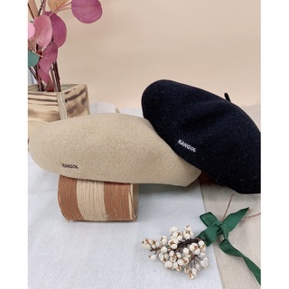 Kangol 袋鼠帽子 畫家帽 貝蕾帽 羊毛 黑色/駝色 全新正貨出清