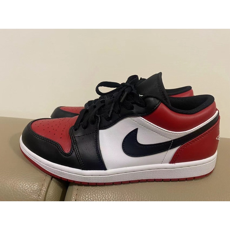 二手 Nike Air Jordan 1 Low AJ1 黑紅 US8.5