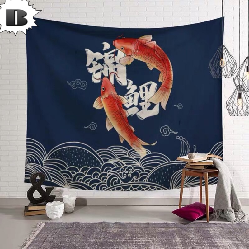 日式和風系列掛布背景布浮世繪掛毯裝飾家居桌布 蝦皮購物