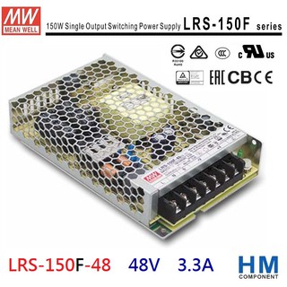明緯 MW 電源供應器 LRS-150F-48 48V 3.3A -HM工業自動化