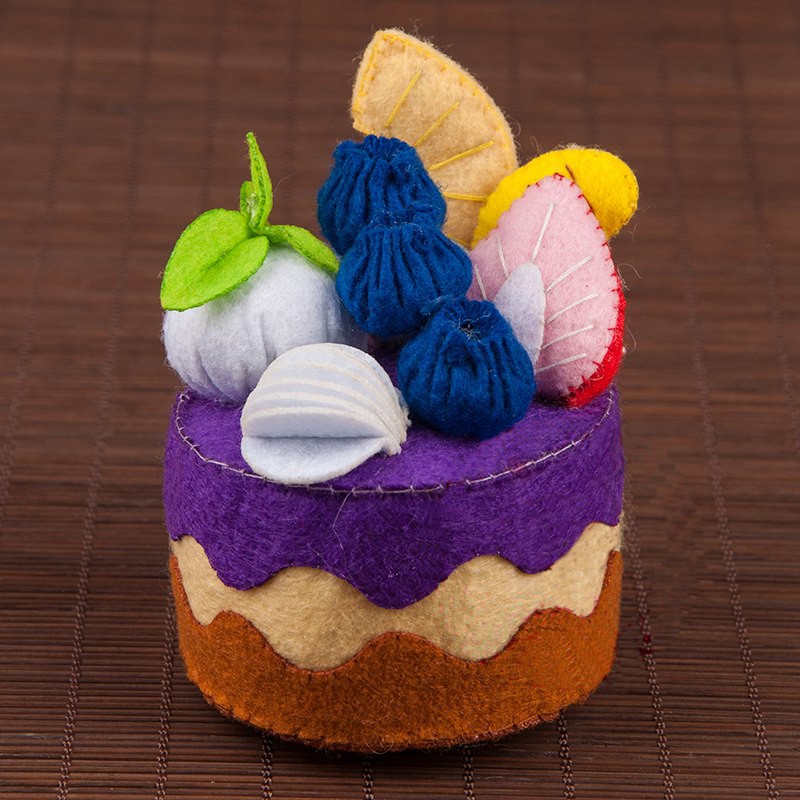 【免剪裁】不織布手工DIY材料包藍莓小蛋糕