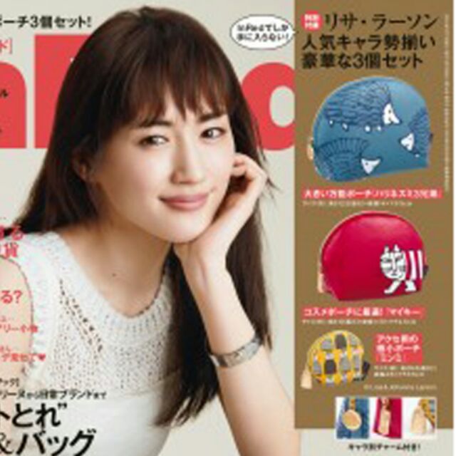 日雜包 In Red 2月2016附錄 日雜包 Lisa Larson 針鼠.MIKEY貓.minmi貓小物包3件組