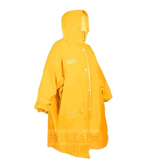 JAP YW-R306 兒童尼龍前開雨衣 黃 兒童雨衣 反光條 雙層拉鍊 一件式 雨衣《比帽王》