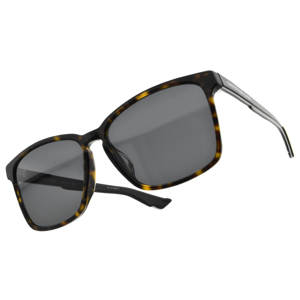 DIOR 太陽眼鏡 B24.2F 086IR 歐美時髦方框款 LOGO鏡腳 墨鏡 - 金橘眼鏡