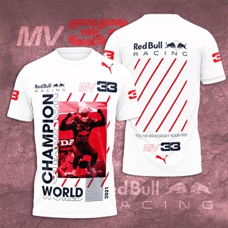 Max Verstappen MV 33 Red Bull Racing Champion World 三維印花 T 恤
