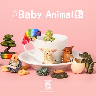 逢甲爆米花玩具店 全新 全網最低價 正版 研達 Baby Animal 寶寶動物 變色龍 鱷魚 刺蝟 一中盒 六入