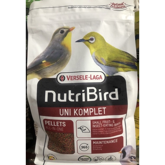 “新包裝”比利時凡賽爾 綠繡眼小顆粒飼料，UNI KOMPLET，三色料，每包1kg