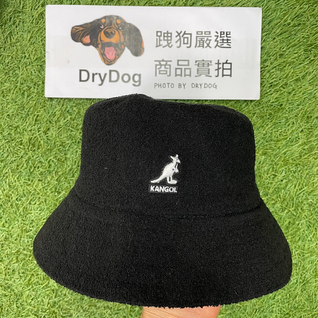 跩狗嚴選 英國 Kangol Boucle Bucket 漁夫帽 黑色 遮陽帽 情侶帽 袋鼠帽 帽子 毛巾帽 MIT