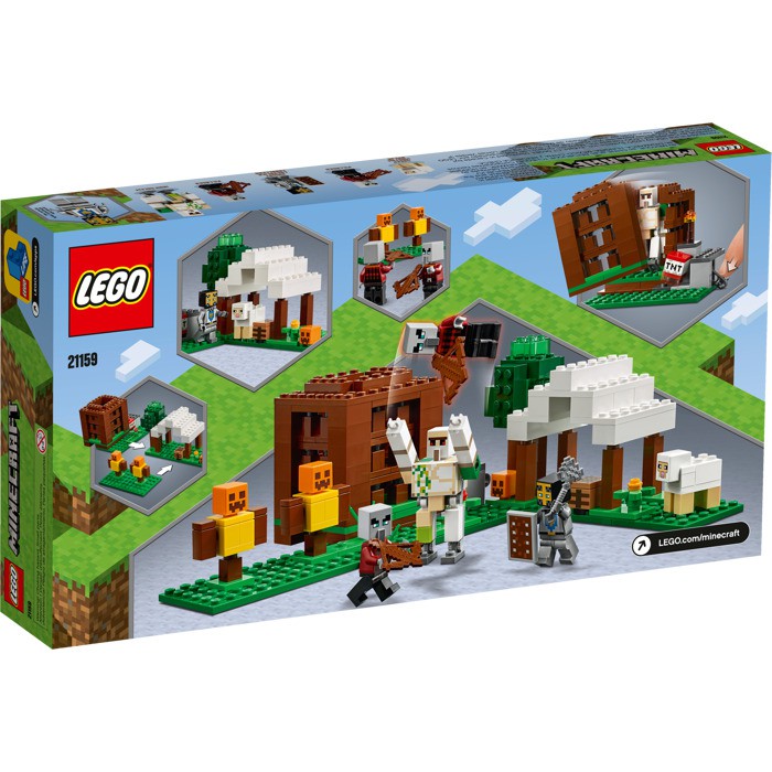 大王機器人 樂高lego Minecraft 創世神系列掠奪者前哨戰 蝦皮購物