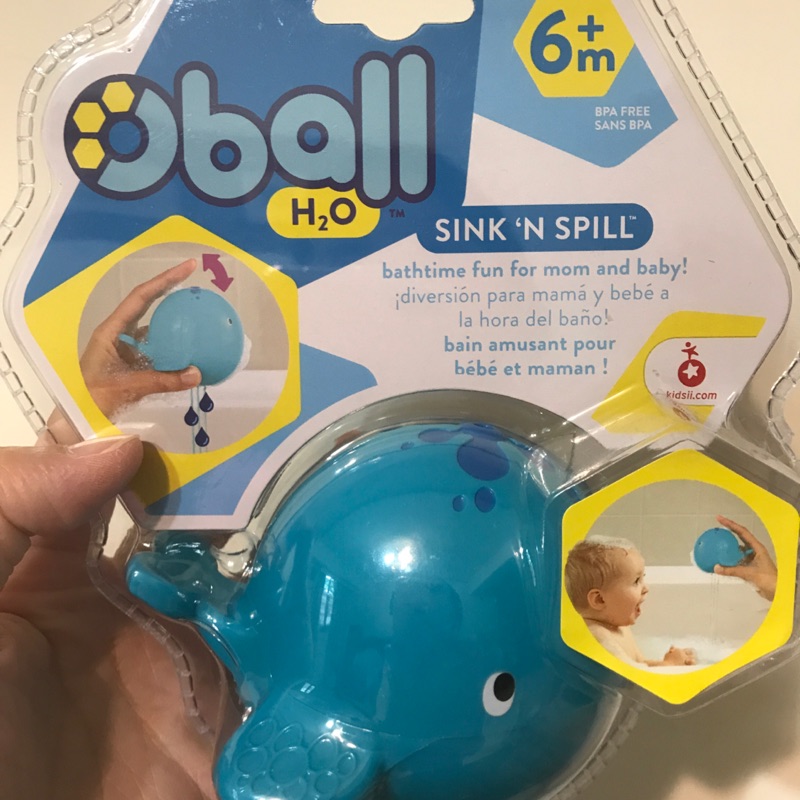 全新Kids II-OBALL洞動洗澡歡樂鯨魚