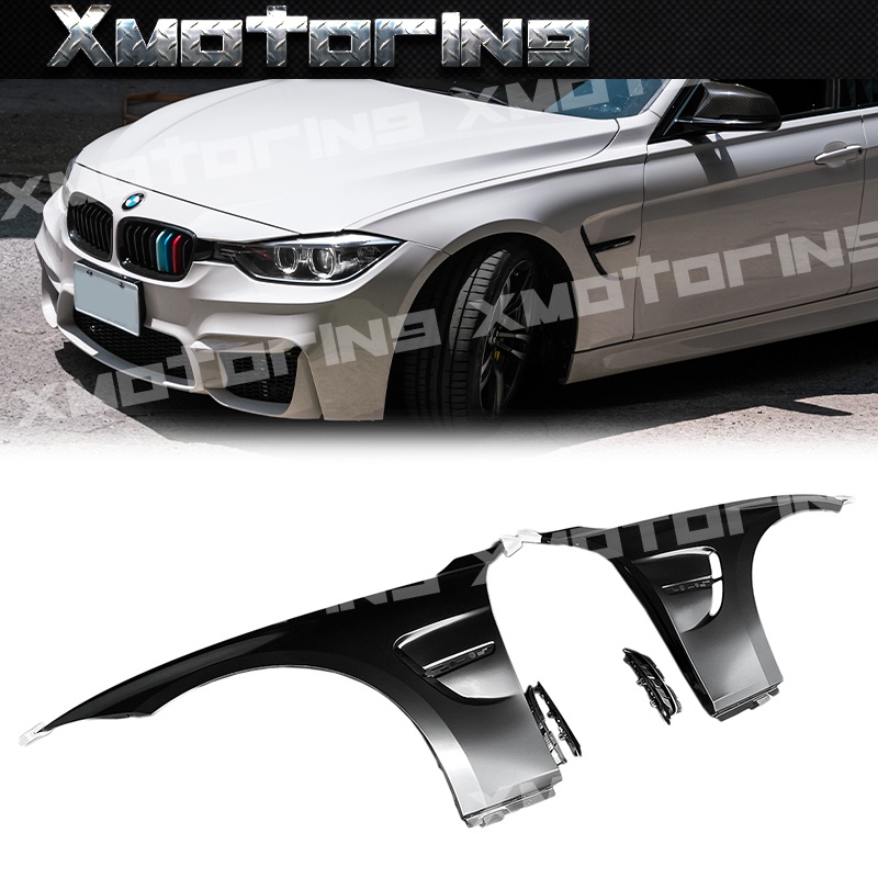 XM碳纖維精品 BMW F30/F31 M3樣式葉子板 鐵製 100%MIT 3系列四門/旅行車通用 高強度金屬 素材