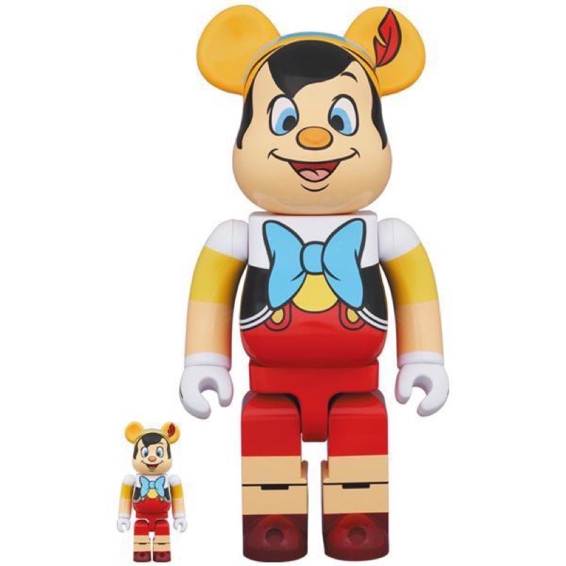 現貨 MEDICOM BE@RBRICK 小木偶 100+400％ DISNEY PINOCCHIO