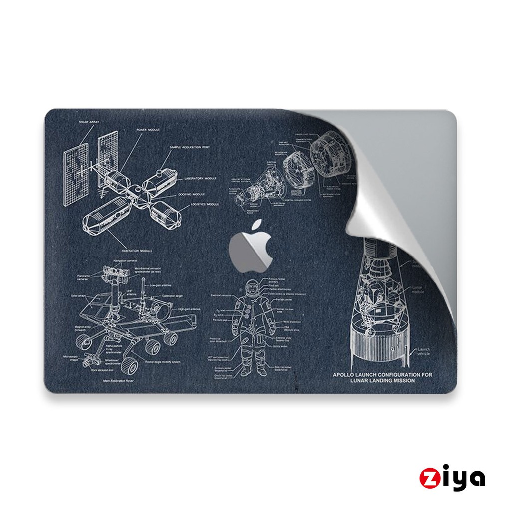 [ZIYA X SKINAT] MacBook 13吋與眾不同機身上蓋保護貼膜 太空計畫